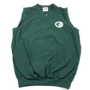 Vintage Star Bus Weather Screen College Vest Men L Green V-Neck Pullover Ko'olau